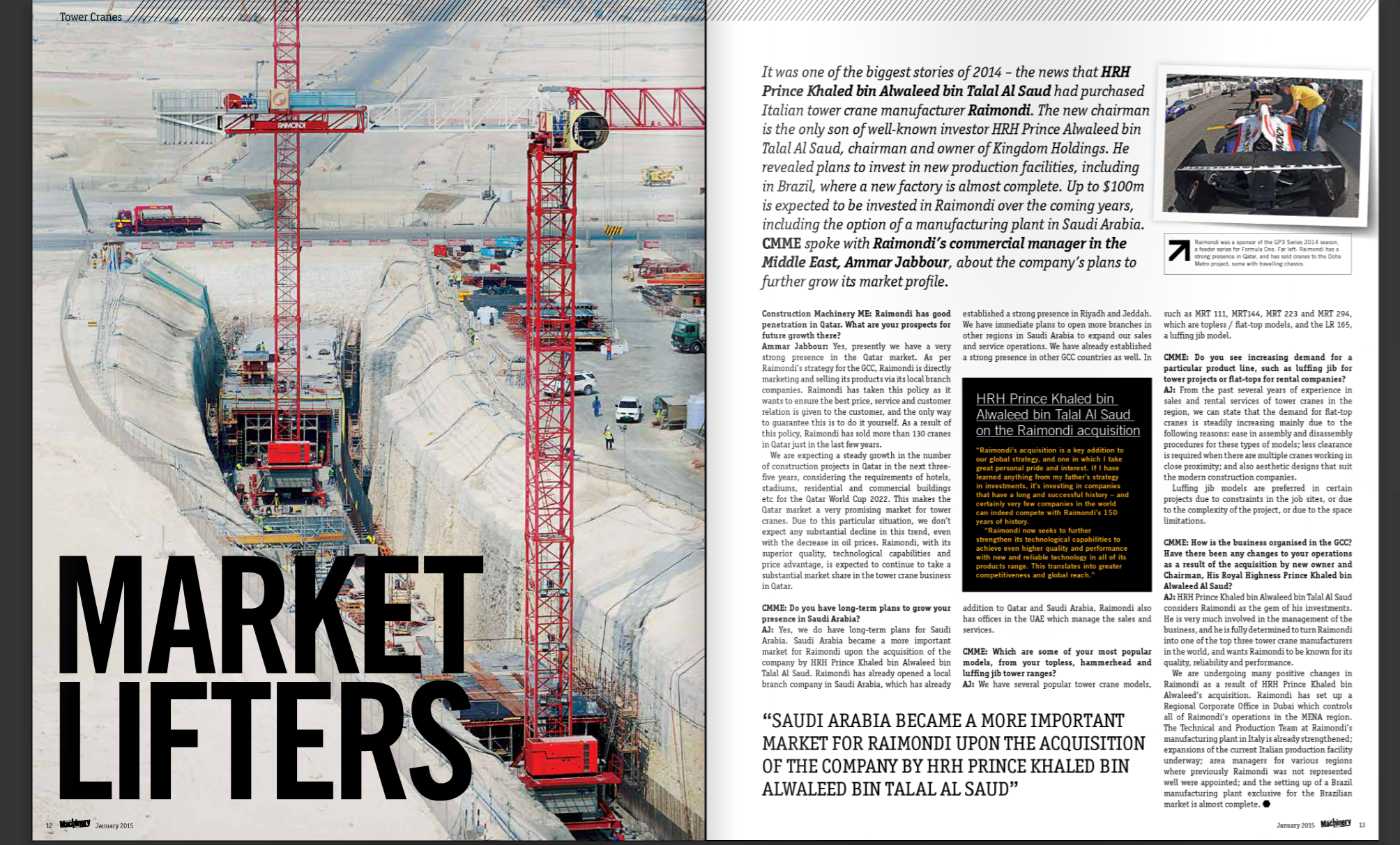 Construction Machinery ME magazine: Market Lifters