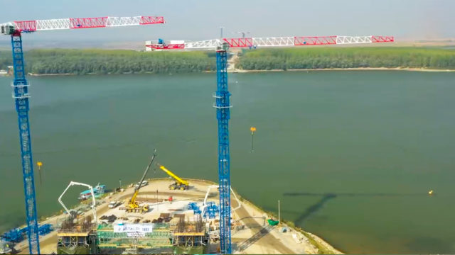 Heavy Lifting News: Four Raimondi MRT294 Cranes on Romanian Suspension Bridge Over Danube – Video